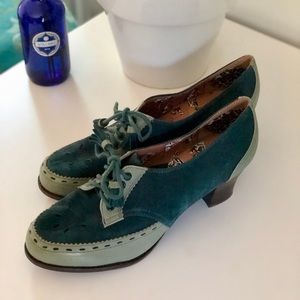 Anthropologie Miss L Fire High Heeled Loaders